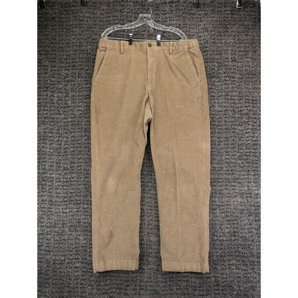 LL Bean Pants Mens 38x32 Brown Comfort Waist Corduroy Chino Stretch Casual - Picture 1 of 13